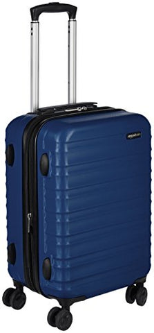 Amazonbasics Hardside Spinner Luggage - 20-Inch Carry-On/Cabin Size, Navy Blue