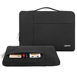 MOSISO Laptop Sleeve Briefcase Handbag Compatible 15-15.6 Inch MacBook Pro, Notebook Computer, Polyester Multifunctional Carrying Case Protective Bag Cover, Black