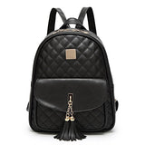 Women'S Simple Design Fashion Quilted Casual Backpack Leather Backpack For Women