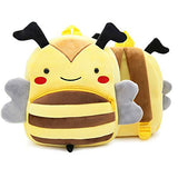 DLSEEGO Cute Toddler Backpack,Cartoon Cute Animal Plush Backpack Toddler Mini School Bag for Kids Age 2-5 Years Old(Bee)