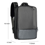 ABage Convertible Messenger Bag Daypack Travel School Laptop Backpack Briefcase Bookbag, Grey
