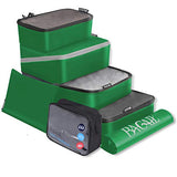 BAGAIL Packing Cubes System 7-Pcs Travel Organizer Accessories for Carry On Luggage with Shoe Bag & Toiletry Bags Lime Green