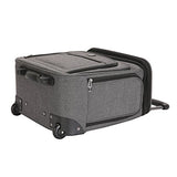 Travelers Club Luggage 16" Top Expandable Rolling Underseater W/USB Port, Dark Gray Suitcase,