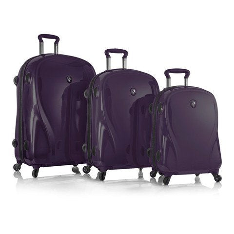 Heys Xcase 2G Spinner Ultra Violet 3-Piece Luggage Set, 100% Polycarbonate