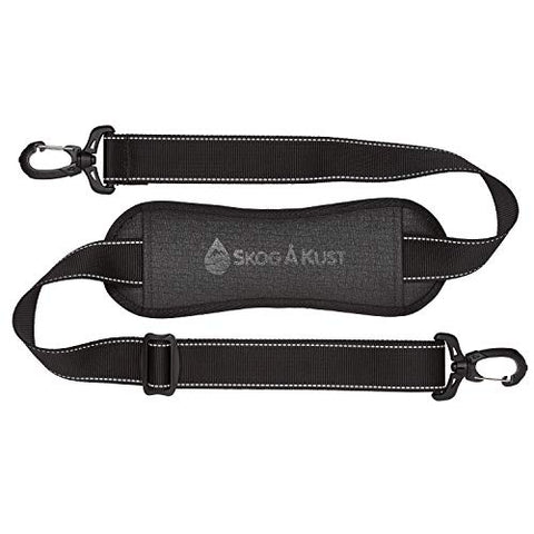 Adjustable Nylon Shoulder Strap | Universal Replacement with Padded Comfort Fit | Black (Black,
