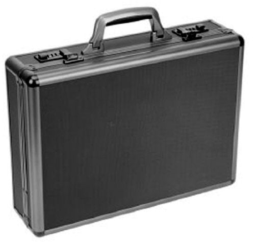 bugatti ATC0103 Itala Aluminum Attache Case, 13" x 5" x 18", Black
