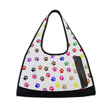 Duffel Bag Paw Prints Shoulder Yoga Gym Tote Bags Sports Bag for Men Boys