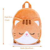 Lazada Toddler Backpack for Girls Kitty Animal Kids Plush Backpacks Cat Brown Age 3+