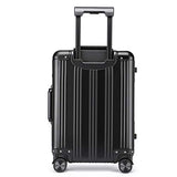 JBAG-one 100% Aluminum-Magnesium Alloy Rolling Luggage Spinner Men Business Suitcase Wheels 20 inch Cabin Trolley Travel Bag,Black