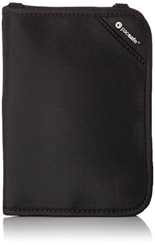 Pacsafe Rfidsafe V150 Anti-Theft Rfid Blocking Compact Passport Wallet, Black