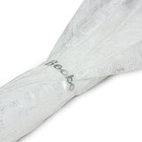 Becko White Stick Umbrella / Flower And Heart Pattern Clear Canopy Bubble Umbrella / Transparent