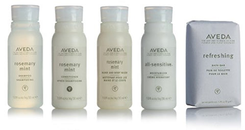 Aveda Travel Set- 2 Shampoo 2 Conditioner 2 Lotion 2 Hand & Body Wash & 2 Soap