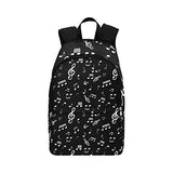Seamless Pattern from Set of Musical Notes and TRE Casual Daypack Travel Bag College School Backpack for Mens and Women