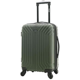 Wrangler Auburn Hills Hardside Spinner Luggage, Thyme Green, Carry-On 20-Inch