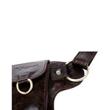 Vicenzo Leather Adonis 2 Leather Waist Pack Hip Purse (Black)