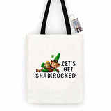 Lets Get Shamrocked Shirtcotton Canvas Tote Bag Day Trip Bag Carry All
