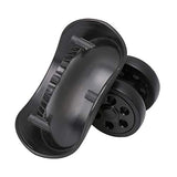 BQLZR 9.2x10.8x4.9cm Black Plastic & Metal 360 Degrees Left&Right Luggage Suitcase Swivel Caster