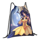 Drawstring Backpack Sai-Lor Mo-On -Sa-Ilor M-Ars Water Resistant Canvas Sport Yoga Gym Bag Sack for Men Women