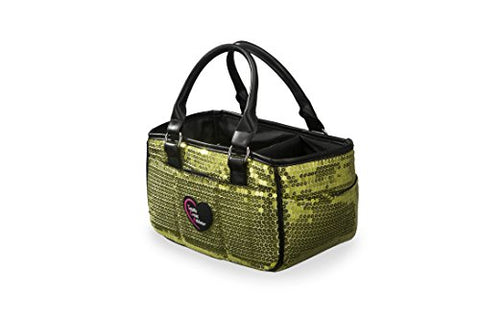 Green Sequin Ice Skating Bag Tennis Gym And Ballet Girls Athletic Bag