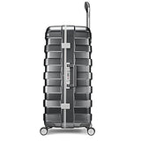 Samsonite Framelock Hardside Checked Luggage With Spinner Wheels, 28 Inch, Dark Grey