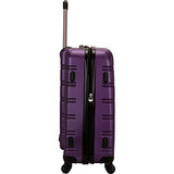 Rockland Luggage 24" Expandable Hardside Checked Spinner Luggage (Purple)