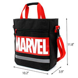MARVEL Logo Title Tote Shoulder Secondary Bag with Velcro Closure
