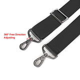 MOSISO 56 Inch Shoulder Strap, Adjustable Thick Soft Universal Replacement Non-Slip Comfort Fit Padded with Metal Swivel Hooks for Laptop Messenger Crossbody Bag Luggage/Duffel/Camera, Black