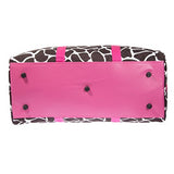 Giraffe Print 22" Luggage Duffle Bag (Black/White/Pink)