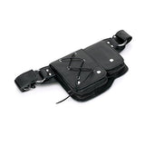 Vicenzo Leather Yvette Leather Waist Pack (Black)