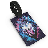 Luggage Tags - Mysterious Wolf Travel Baggage ID Suitcase Labels Accessories 2.2 X 3.7 Inch