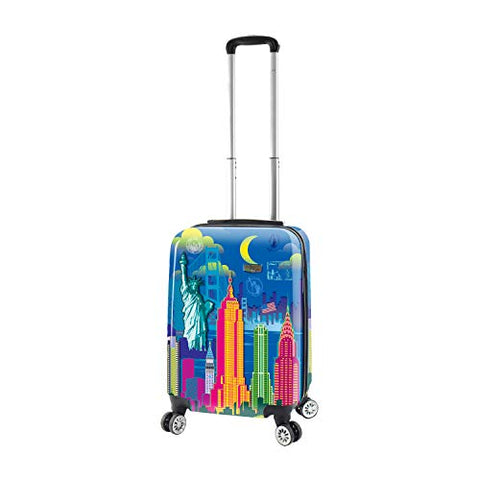 Mia Toro Mia Viaggi Italy Vintage Traveler Hardside Spinner Carry-on, New York City