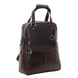 Piel Leather Vintage Laptop Carry-All Convertible Backpack, Vintage Brown, One Size