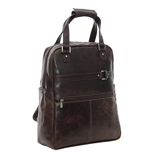Piel Leather Vintage Laptop Carry-All Convertible Backpack, Vintage Brown, One Size