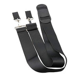BQLZR 50MM Width Black Backpack Waist Belt Strap D-Ring Buckle with Shoulder Pad for DIY Toolbox