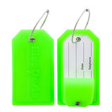 BlueCosto 2x Luggage Tags Suitcase Tag Bag Identifier ID Labels Office Travel Label - Green