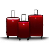 Revo Luna Hardside 3 Piece Luggage Set Spinner Red Made In The Usa!