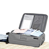 AmazonBasics Expandable Softside Spinner Luggage Suitcase With TSA Lock And Wheels - 29 Inch, Grey