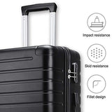 Flieks Luggage Sets 3 Piece Spinner Suitcase Lightweight 20 24 28 inch (Classic Black)