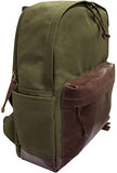 Mancini 15.6" Laptop Backpack in Olive - Brown Trim
