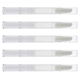 Baoblaze 5 Pack 3 ml Twist Pens Empty Nail Oil Pen with Brush Tip, Cosmetic Lip Gloss Container