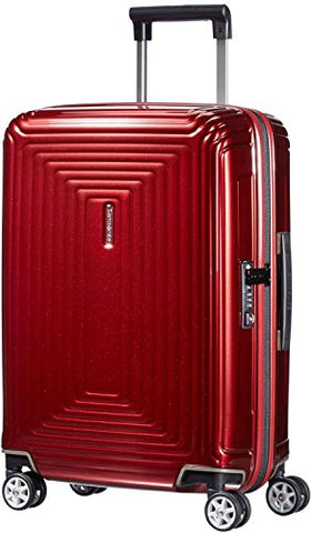 Samsonite Neopulse Suitcase 4 Wheel Spinner 55cm Cabin Metallic Red