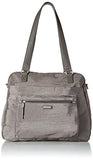 Baggallini New Classic Overnight Expandable Laptop Tote with RFID Phone Wristlet, Sterling Shimmer