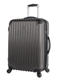 Lucas Outlander Hard Case 24 inch Expandable Rolling Suitcase With Spinner Wheels (One Size, Graphite)