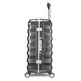 Samsonite Framelock Hardside Checked Luggage With Spinner Wheels, 25 Inch, Dark Grey