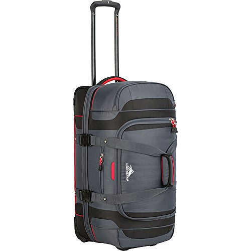 High Sierra Cermak 26" Wheeled Drop-Bottom Duffel (Mercury/Black/Crimson)