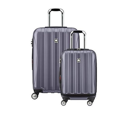 Delsey Luggage Helium Aero Spinner Luggage Set (19"/25"), Titanium