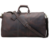 Polare 23'' Duffle Retro Thick Cowhide Leather Weekender Travel Duffel Luggage Bag