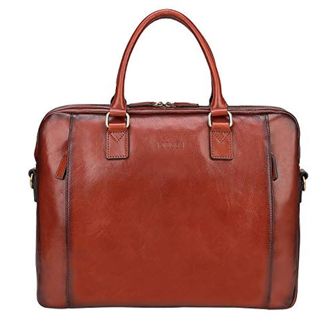 Banuce Vintage Full Grains Italian Leather Briefcase for Women Business Tote Attache Case Messenger