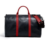 Project 11 Garment Weekender Black Leather with Red accents bag by Hook & Albert