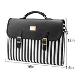 Computer Bag Laptop Bag for Women Cute Laptop Sleeve Case for Work College, Slim-Black, 15.6-Inch